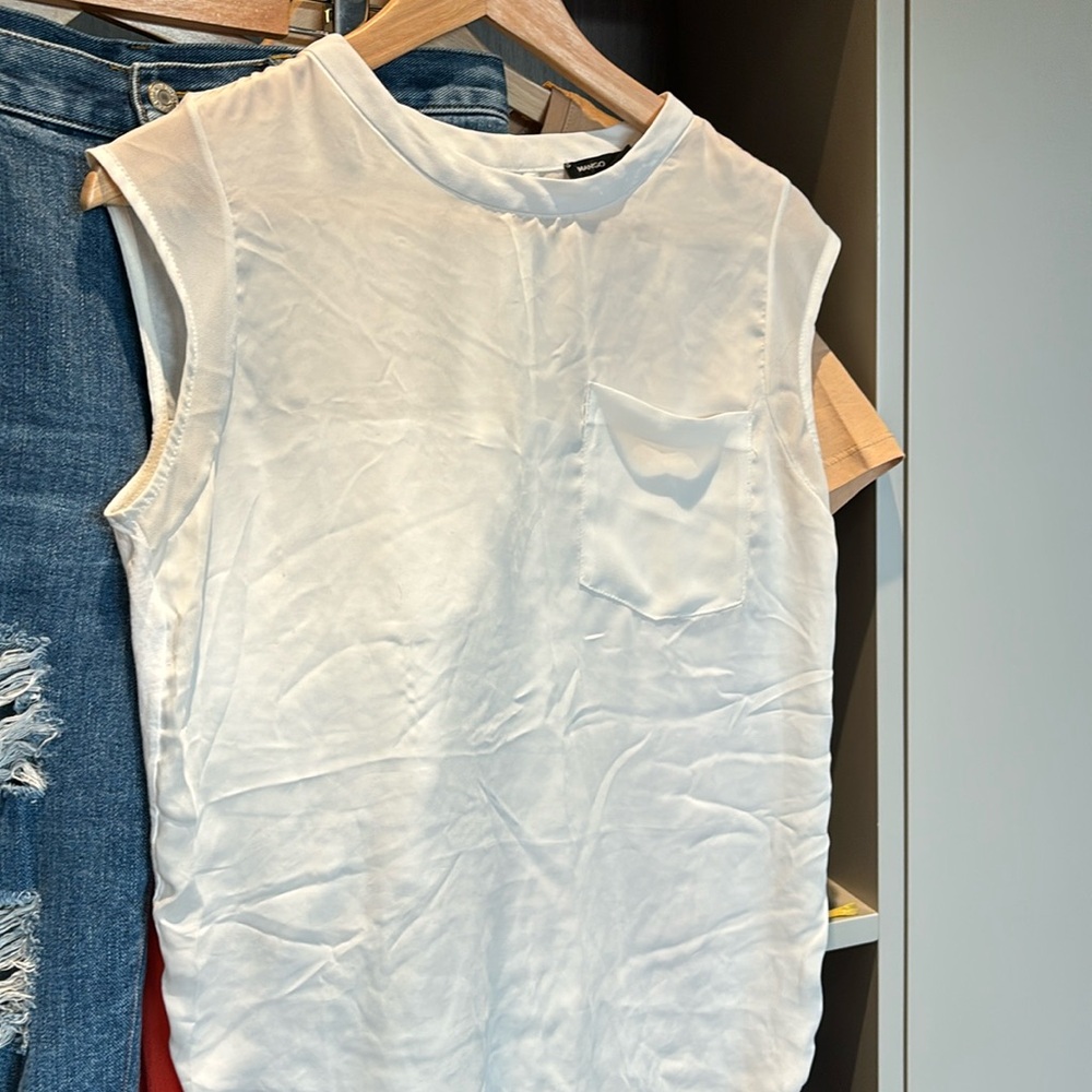 Mango White Tee